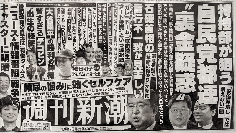 週刊新潮 広告 政治