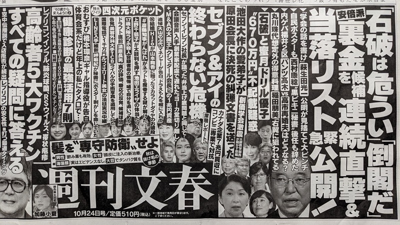 週刊文春 広告 政治