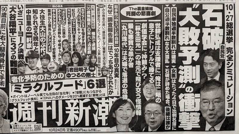 週刊新潮 広告 政治