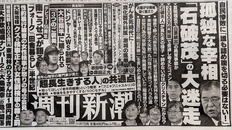 週刊新潮 広告 政治