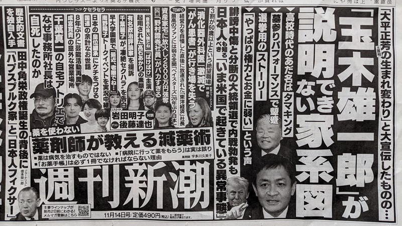 週刊新潮 広告 政治