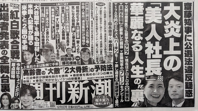 週刊新潮 広告 政治