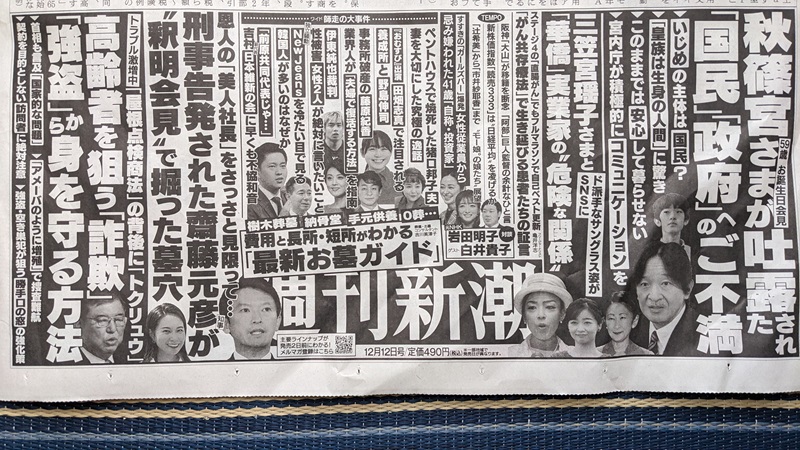 週刊新潮 広告 政治