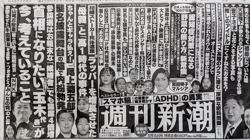 週刊新潮 広告 政治