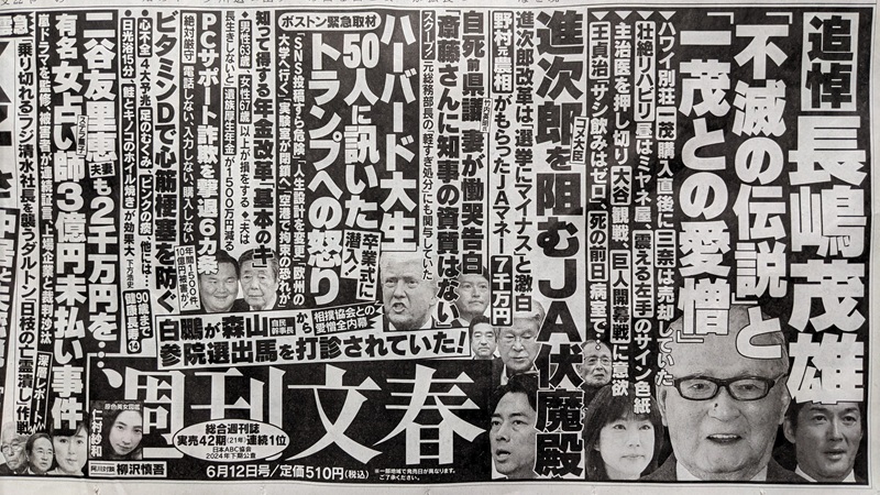 週刊文春 広告 政治