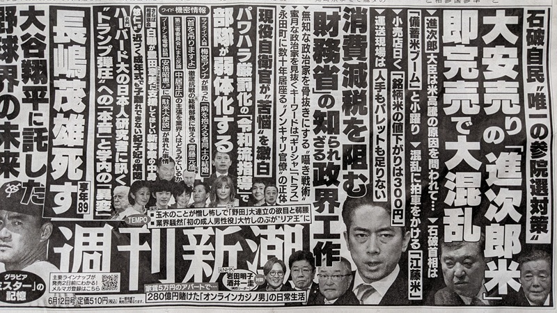 週刊新潮 広告 政治