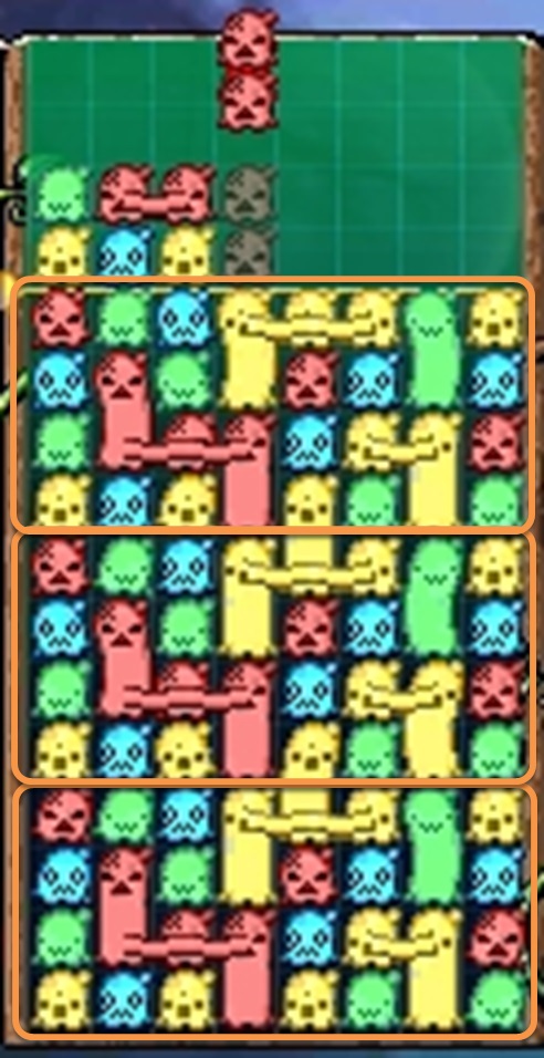 落ちてくるにょきの繰り返し
