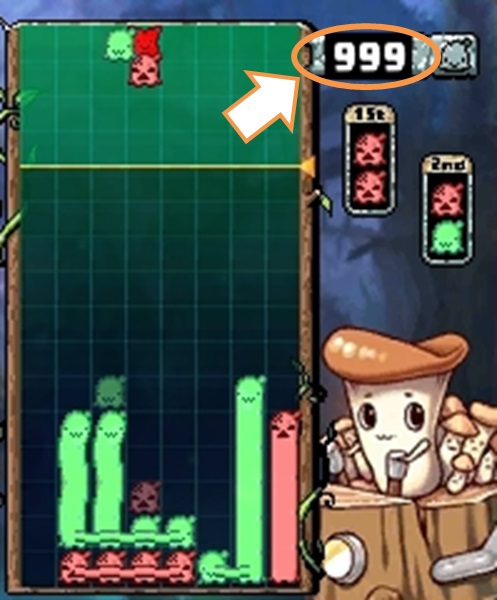 おじゃまにょきの表示は999まで