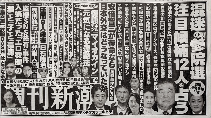 週刊新潮 広告 政治