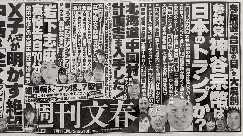 週刊文春 広告 政治