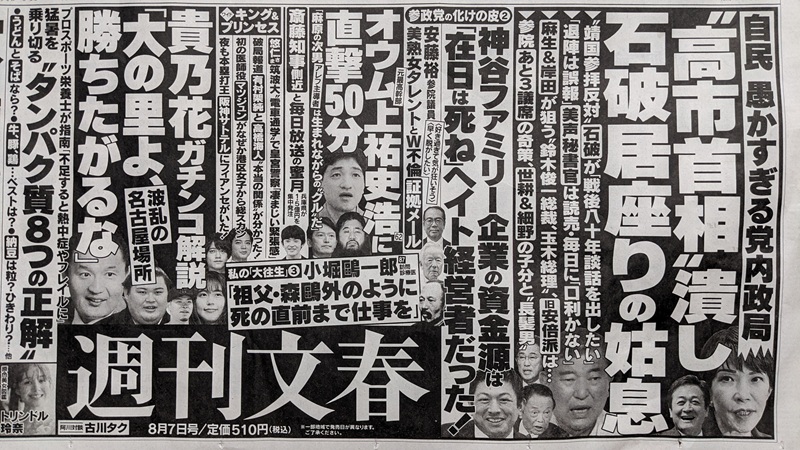 週刊文春 広告 政治
