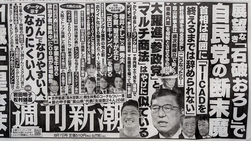週刊新潮 広告 政治
